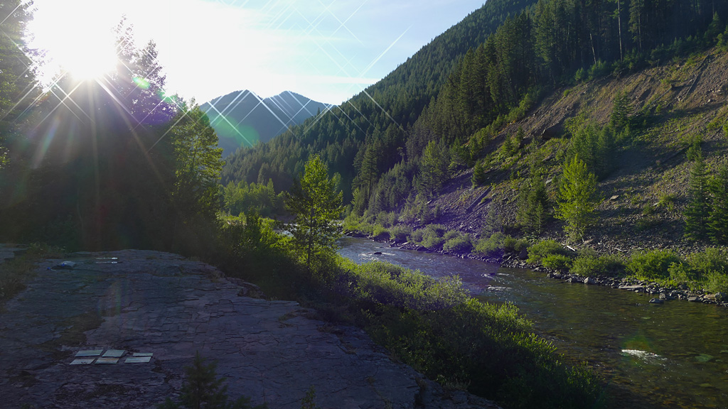 Photograph of early morning on the middle fork of the Flathead.