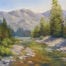 A pastel painting by Francesca Droll titled Where the Trout Play