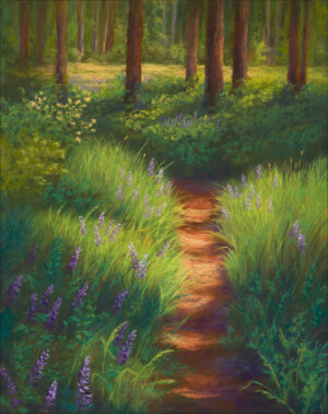 A pastel painting by Francesca Droll titled Sunlit Bliss