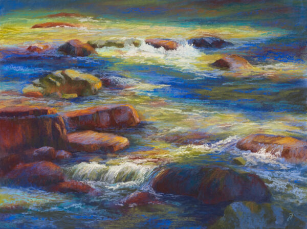 Pastel painting of Granite Creek.