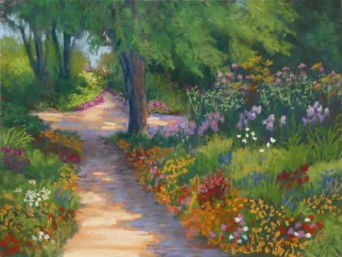 Photo of a painting of Gardens.
