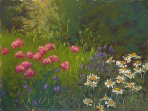 Photo of a painting of Flowers.